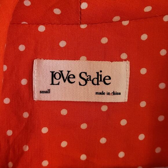 Love Sadie Red Polka Dot Cardigan Small Twee Rockabilly Dopamine Dressing - Picture 4 of 8